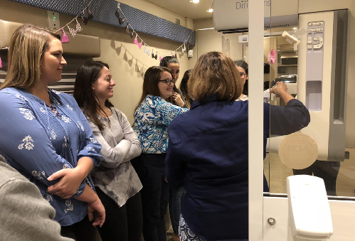 patients in mammography bus