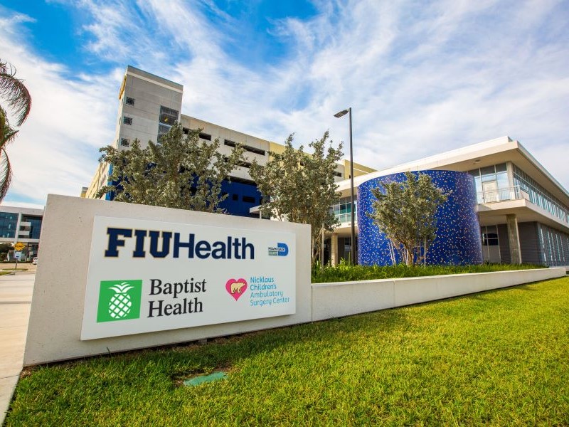 front of FIU-Baptist Health clinic 