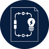 Paper circuit experiment icon.