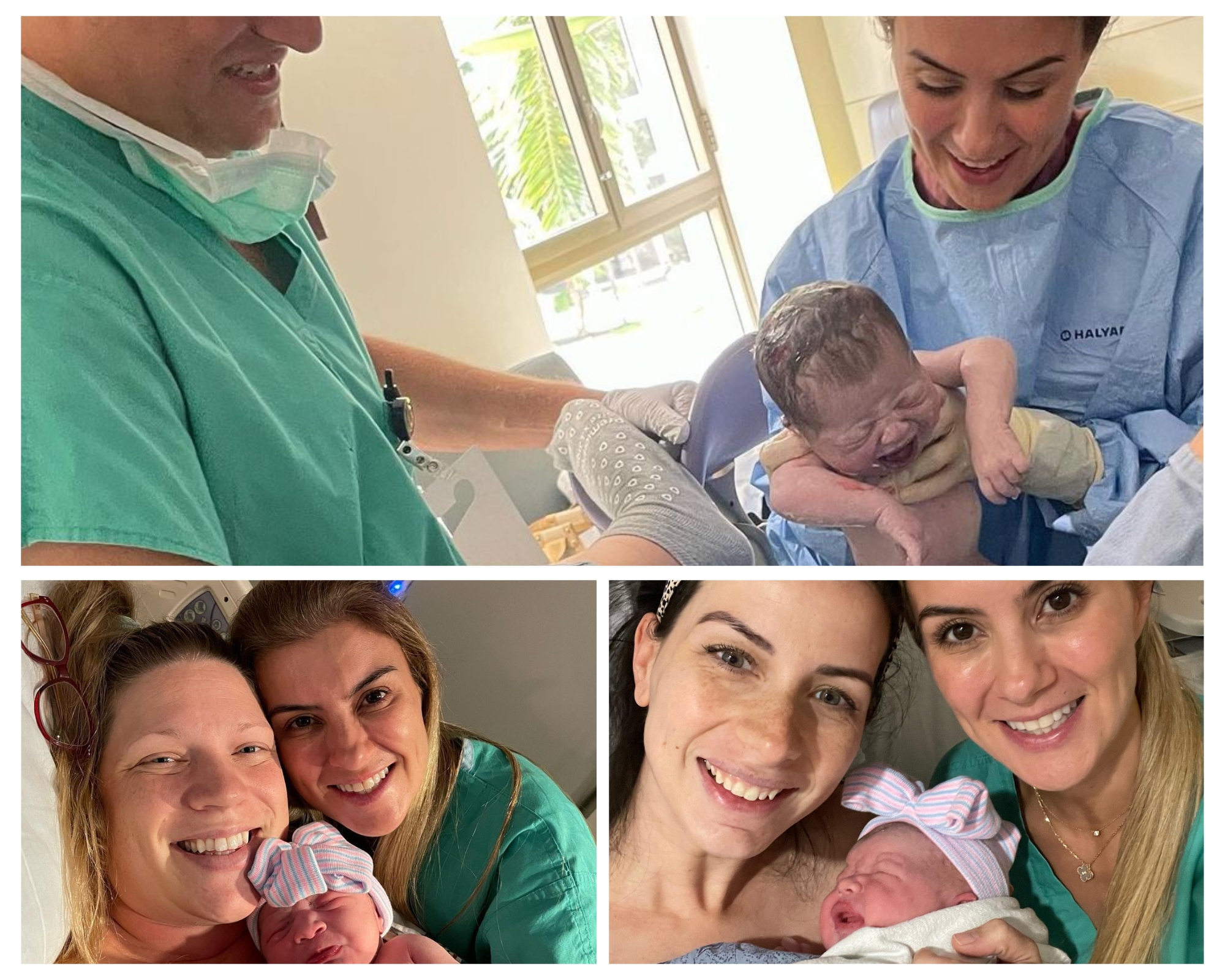 Dr. Echeverri delivering former classmates infants