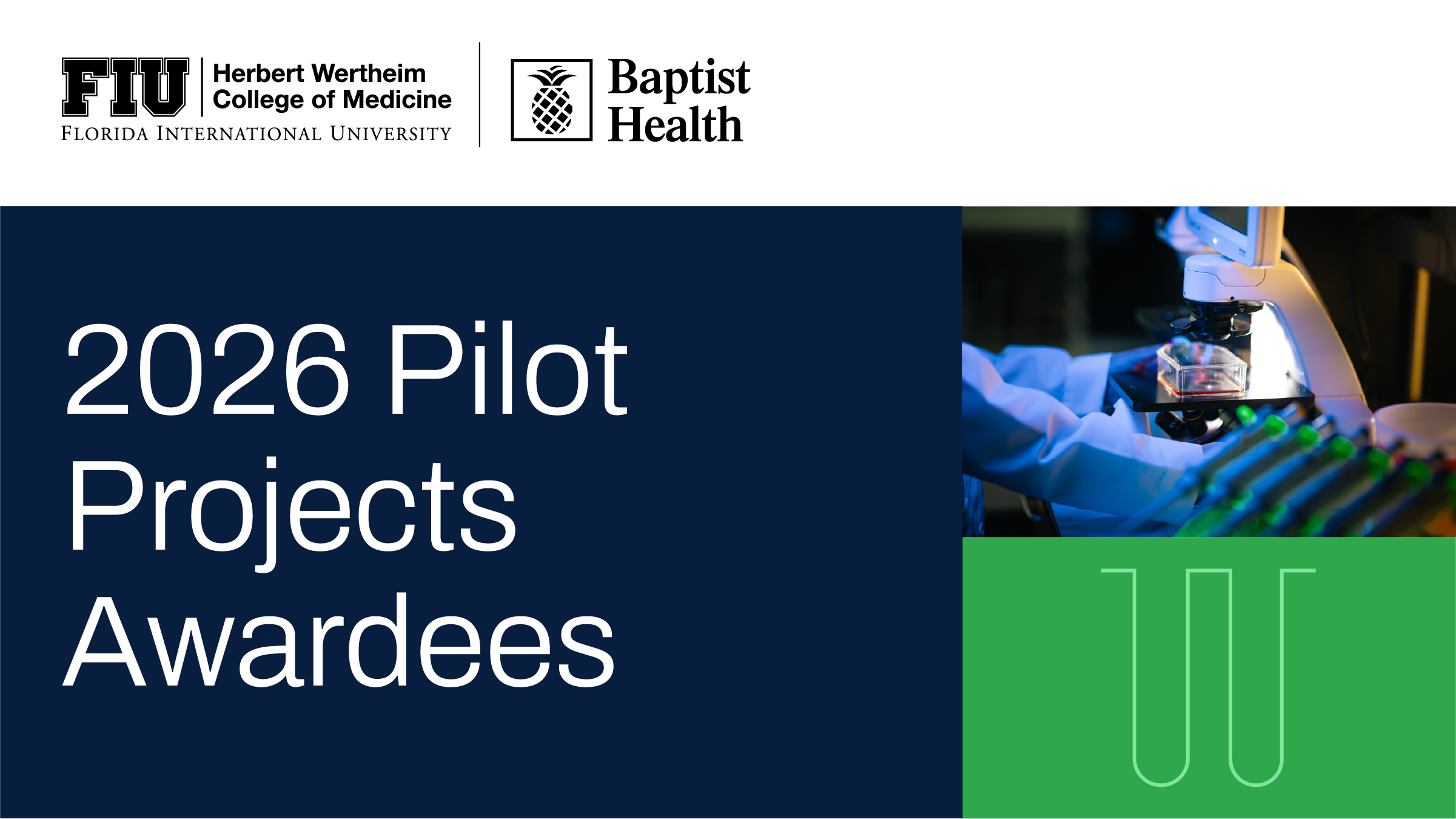 2026 FIU/Baptist Health Pilot Project Awardees graphic