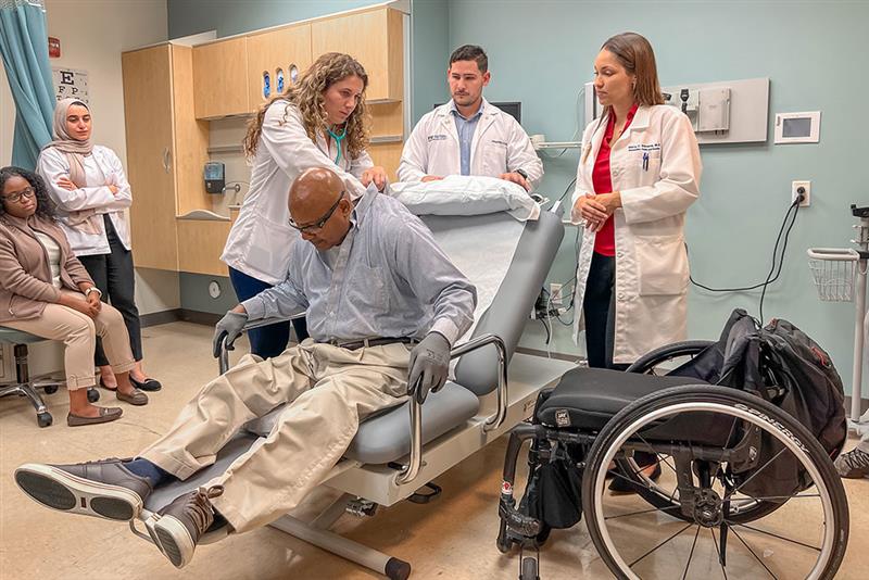 Med students during Safe Transfer Workshop